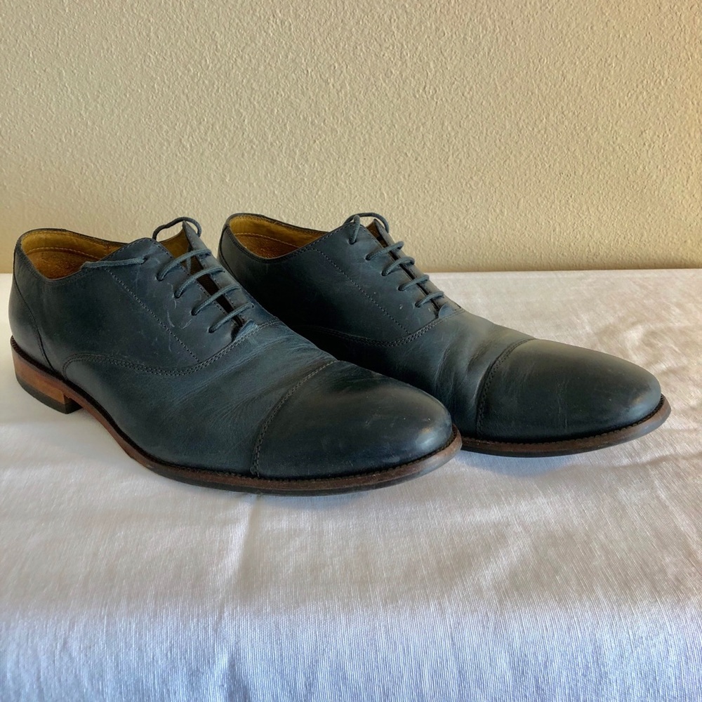 Cole Haan Navy Blue Cap Toe Shoes